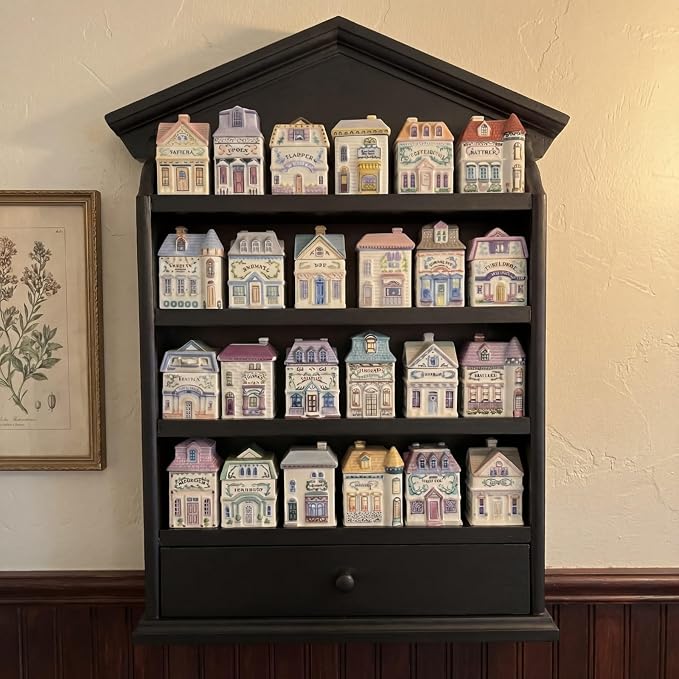 Chunful Vintage Spice Jar Wooden Rack - Image 6