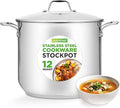 NutriChef 12-Quart Stainless Steel Stockpot – 18/8 Food Grade Heavy-Duty by NutriChef%E2%84%A2Kitchen