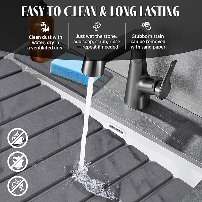 Extra Large Stone Dish Drying Mat - Image 5