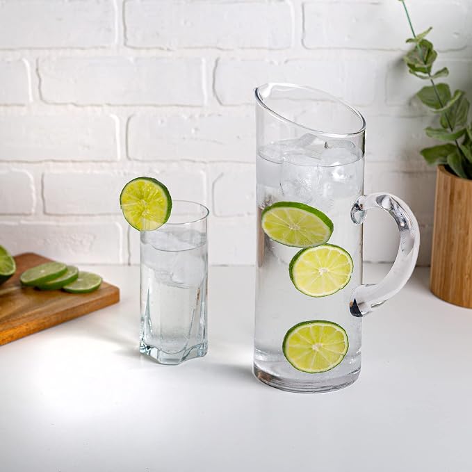 Glass Water Pitcher with Spout – Elegant Serving Carafe - Image 4