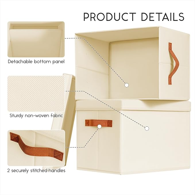 Homsorout Storage Bins with Lids - Image 6