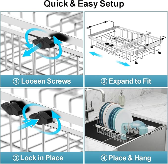 GSlife Over Sink Dish Drying Rack - Image 7