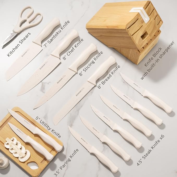 Astercook Knife Set, 15 Pieces Kitchen Knife Set - Image 3