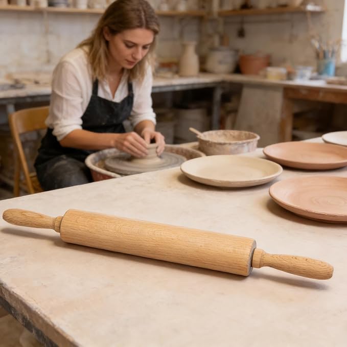 Professional Clay Rolling Pin, 17 Inch Non-Stick Clay Roller - Image 8