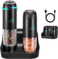 Rechargeable Gravity Electric Salt Grinder Set by GLOKUUCA