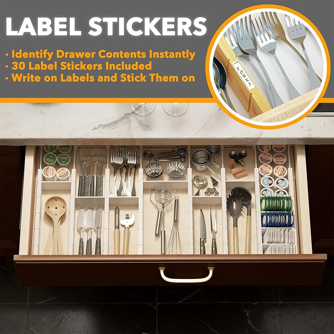 SpaceAid Bamboo Drawer Dividers - Image 3