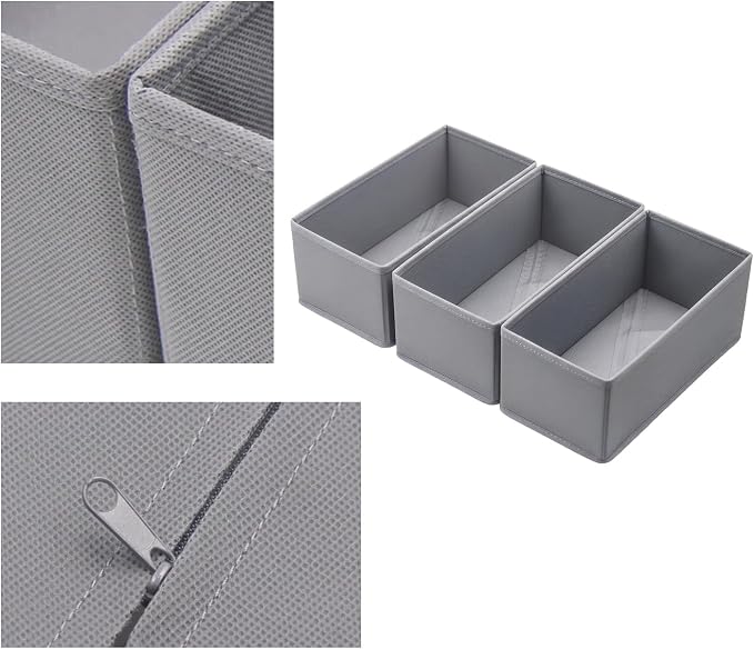Small Foldable Fabric Drawer Organizer 3-Pack - Image 3