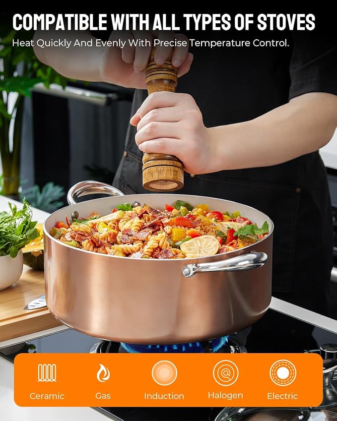 BEZIA 6 Quart Nonstick Stock Pot - Image 5