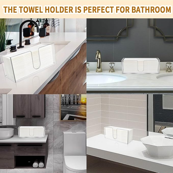 2 Pack Acrylic Paper Towel Holder, Countertop Napkin Dispenser - Image 5