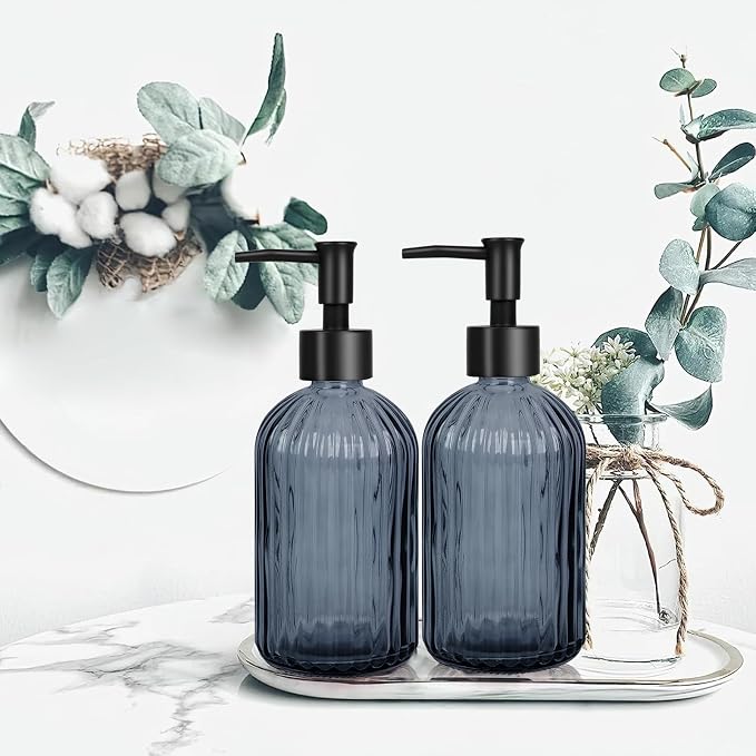 Glass Soap Dispenser with Plastic Pump, Hand Soap Dispenser - Image 6