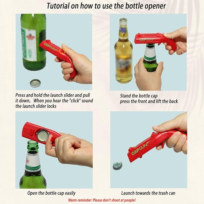 4PCs Cap Gun Bottle Opener - Image 2