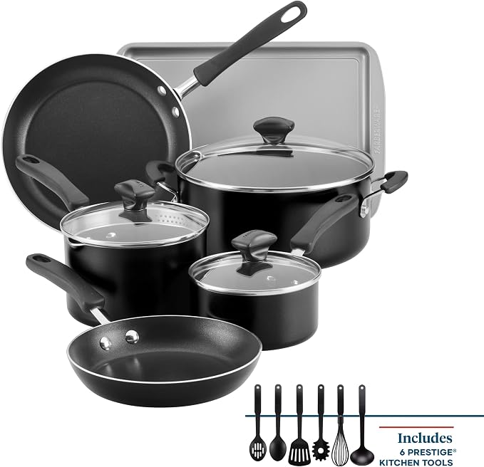 Farberware Cookstart DiamondMax Nonstick Cookware/Pots and Pans Set - Image 3