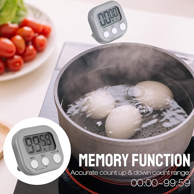 Weewooday 6 Pcs Digital Kitchen Timer Magnetic Timer Bulk On/Off Switch Minute - Image 7