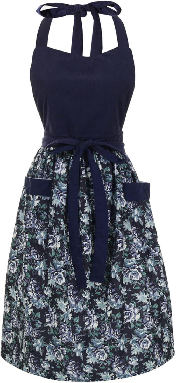 Cute Floral Aprons for Women by HYVOROS