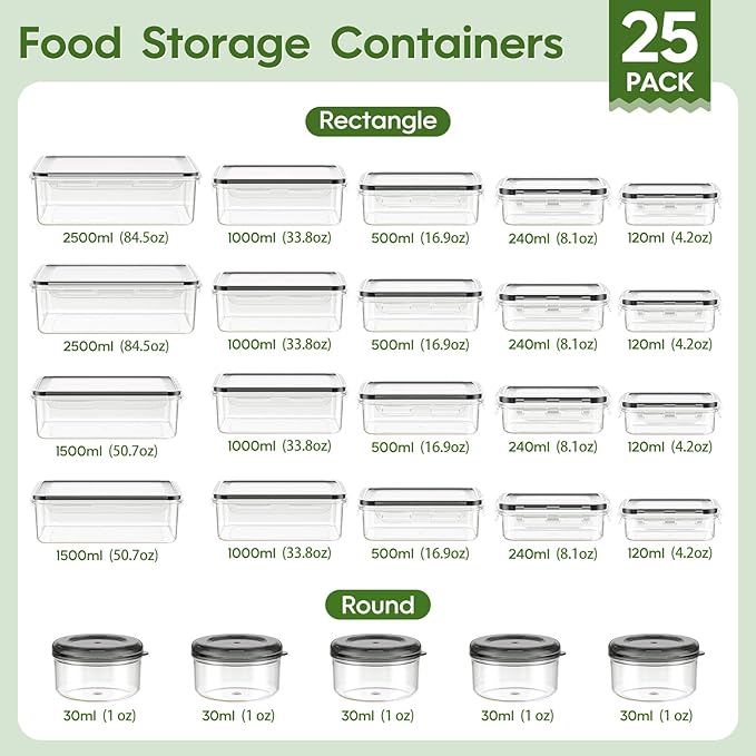 KEMETHY 50-Piece Food Storage Containers - Image 2