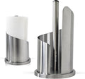 Stainless Steel Paper Towel Holder Countertop, Modern Spiral Cover Design by OLIXAN