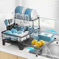 GSlife Large 2 Tier Dish Drying Rack, Expandable Heavy-Duty Dish Rack by GSlife