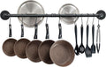 OROPY 38 inch Pot Bar Rack Wall Mounted Detachable Pans Hanging Rail Kitchen by OROPY