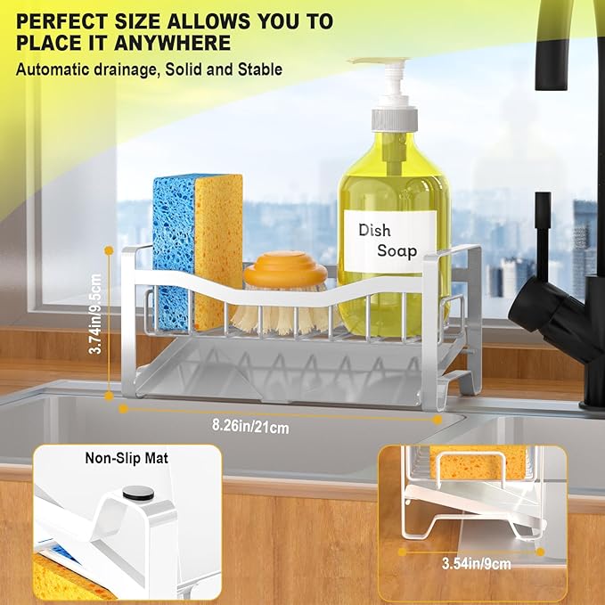 Maifan Stainless Steel Kitchen Sink Caddy Organizer - Image 6