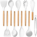 E-far Silicone Cooking Utensils Set, 446℉ Heat Resistant 10PCS Kitchen Utensils by E-far
