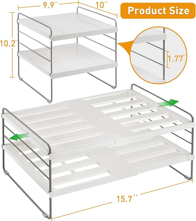 2 Pack Pantry Organization and Storage, Expandable Foil and Plastic Wrap - Image 3
