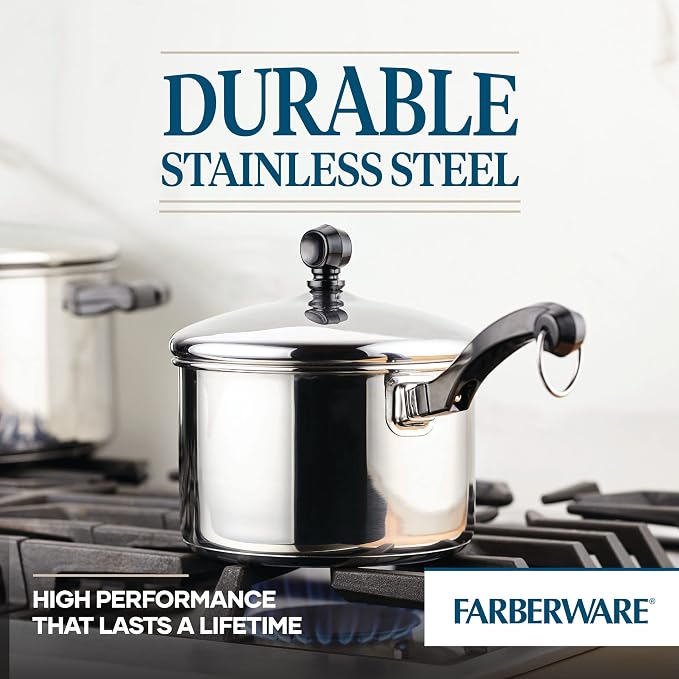 Farberware Classic Stainless Steel 2-Quart Mirror Satin Covered Saucepan - Image 6