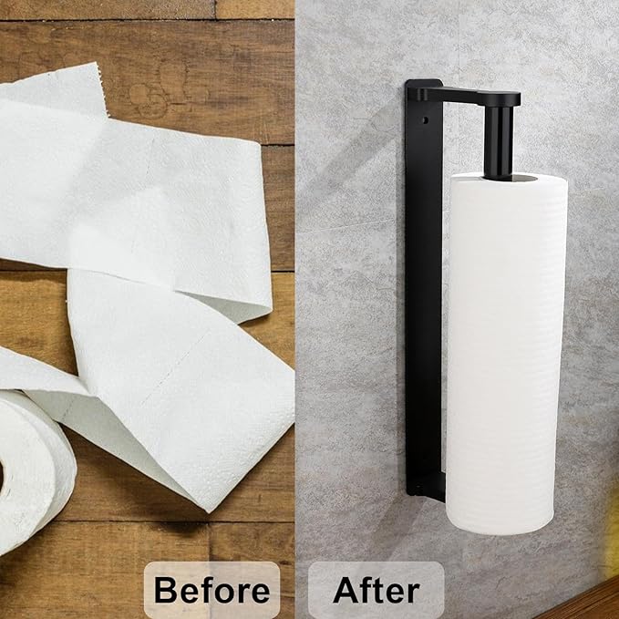 MONEER Paper Towel Holder Under Cabinet, Paper Towel Holder, Aluminum Alloy - Image 3