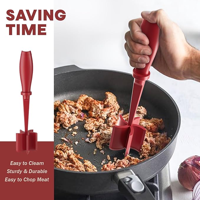 Meat Chopper, Upgrade Hamburger Smasher, Premium Heat Resistant Meat Masher - Image 4