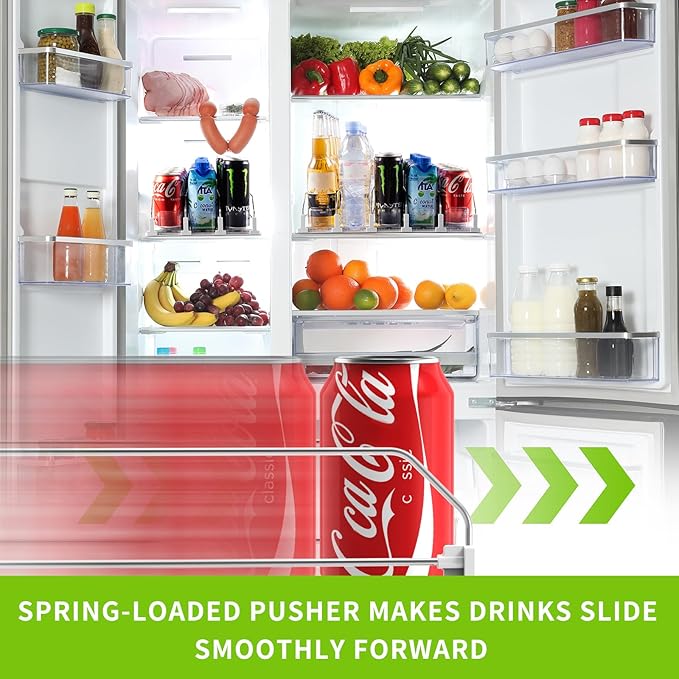 Drink Organizer for Fridge, Soda Can Dispenser for Refrigerator, Automatic - Image 2