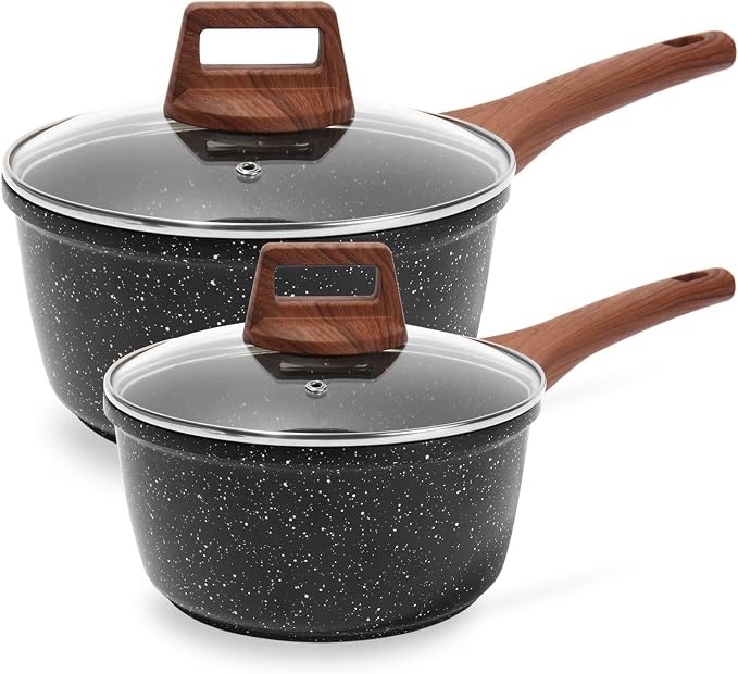 ESLITE LIFE 1.5 QT & 2.5 QT Sauce Pan Set by ESLITELIFE