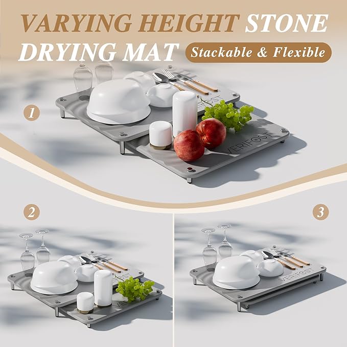 VERIFOST 2pcs Large Stone Drying Mat - Image 3