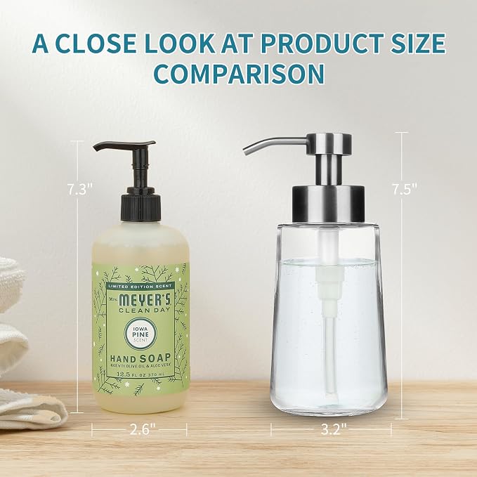 Soap Dispenser, Glass Hand Soap Dispenser - Image 2