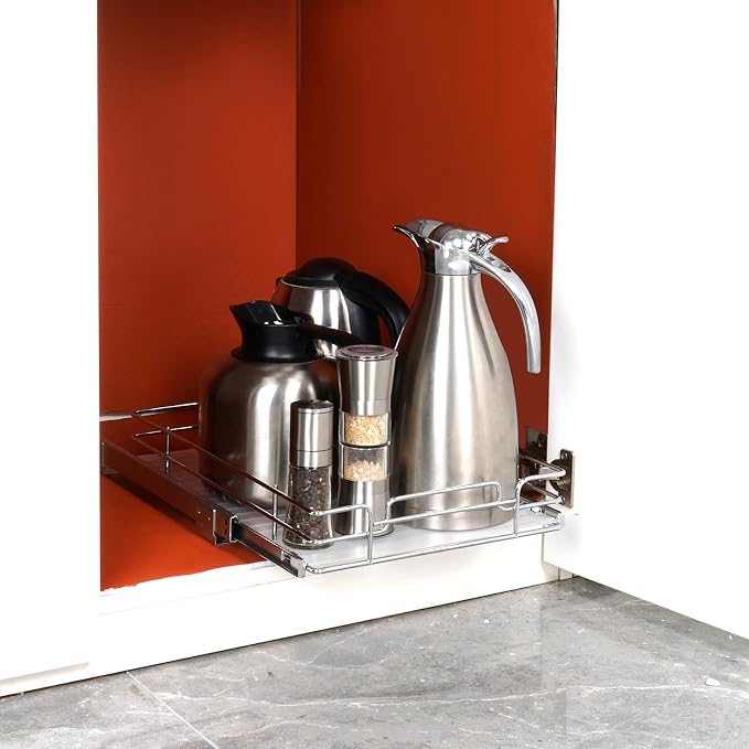 VEVOR 12.5"Wx21"Dx3.5"H Pull Out Cabinet Organizer, Heavy Duty Slide Out Pantry - Image 8