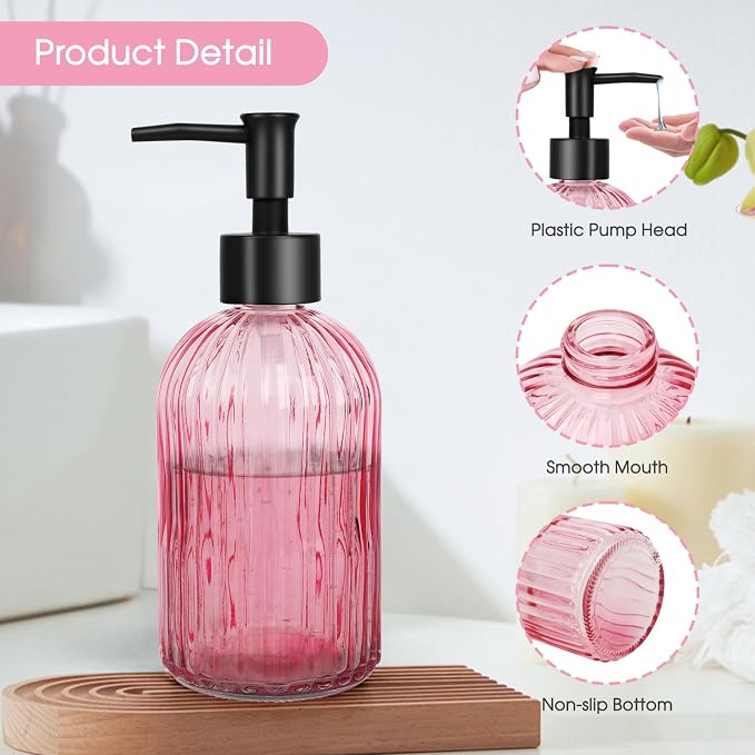 Topsky Stripe Glass Soap Dispenser - Image 5