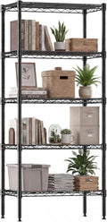 DUMOS 5-Tier Metal Wire Storage Shelves, Adjustable Standing Storage Rack Shelf by DumosLifestyle