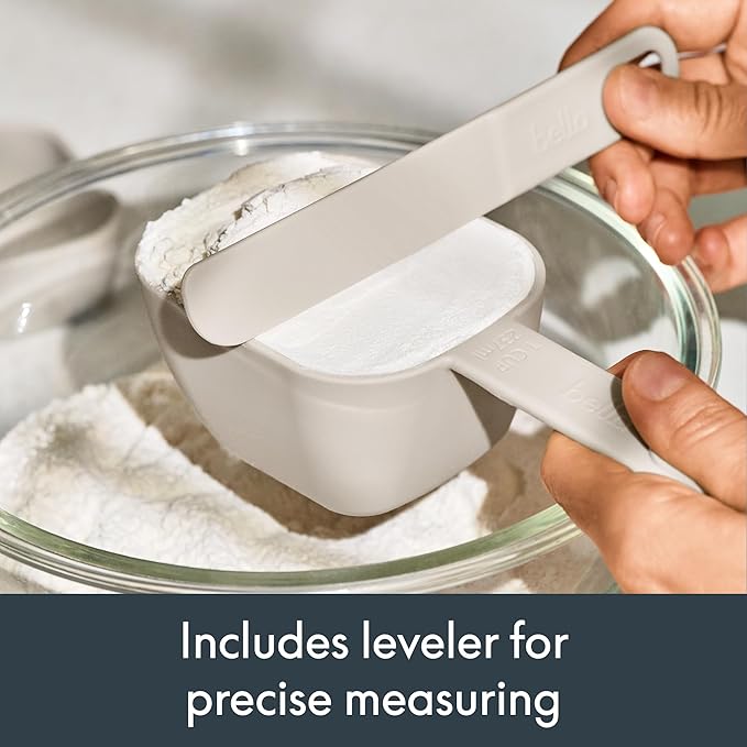 bella 9-Piece Nested Measuring Cups & Spoons Set, 4 Cups, 4 spoons, 1 Leveler - Image 7