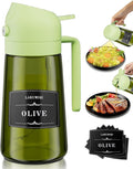LAKUMIQI 2 in 1 Oil Sprayer for Cooking, 16oz Olive Oil Dispenser Bottle for by LAKUMIQI