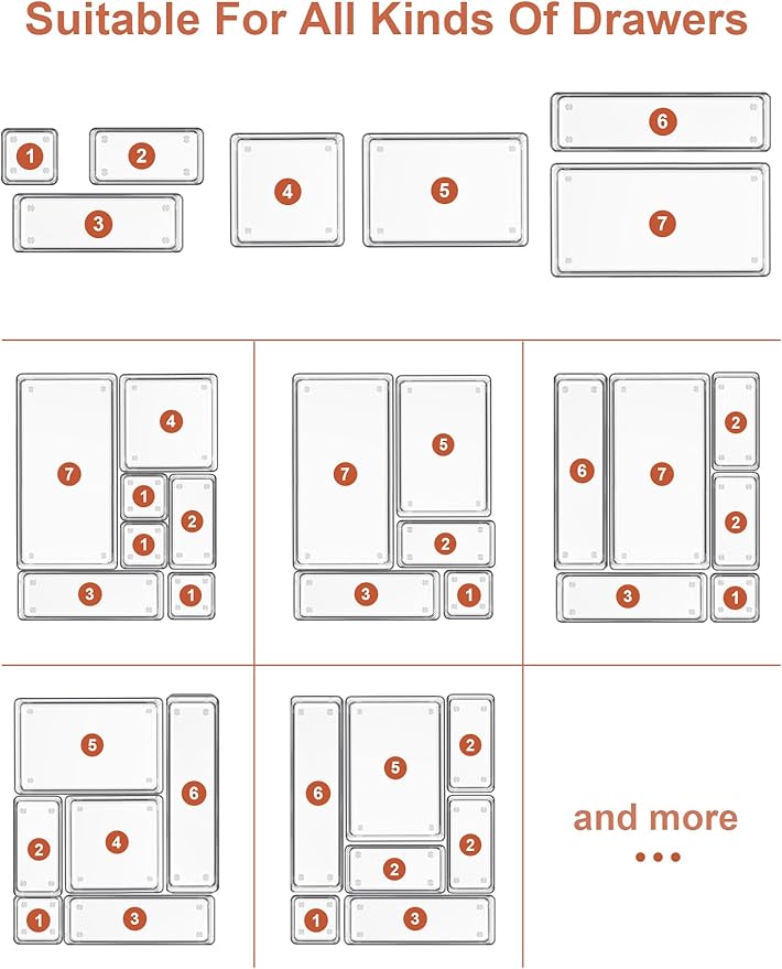 SMARTAKE 20-Piece Drawer Organizer - Image 7