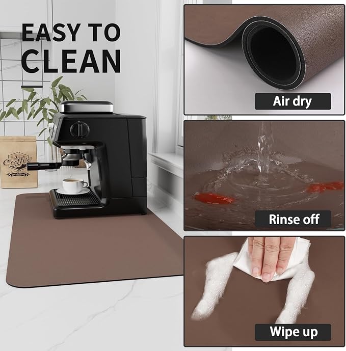 Bloss Coffee Mat, Bar Mat, Hide Stain Absorbent Drying Mat - Image 7
