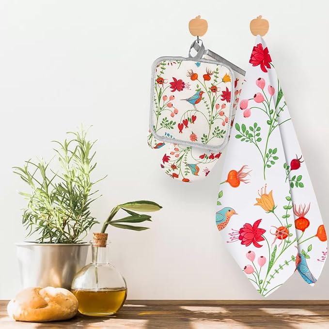 3 Pcs Kitchen Stuff, Kitchen Oven Mitts and Pot Holders Sets - Image 5