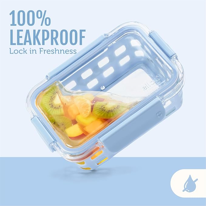 Ello Duraglass 3.4 Cup Meal Prep Sets 10Pc, 5 Pack Set- Glass Food Storage - Image 5