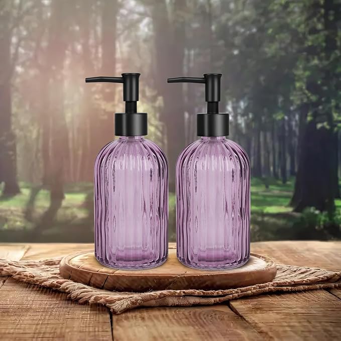 Glass Soap Dispenser with Plastic Pump, Hand Soap Dispenser - Image 4