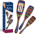 Spurtle Set, Wooden Utensils for Cooking, WOSPONFAN Kitchen Utensils Set by WoodenKitchenUtensilsSet