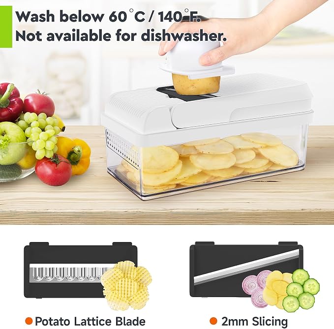 MealHelper 12-in-1 Vegetable Chopper, 7 Blade Veggie Chopper, Practical Food - Image 3