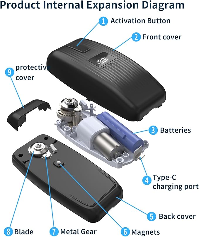 Electric Can Opener with LED Display, USB Rechargeable Electric Can Opener - Image 2