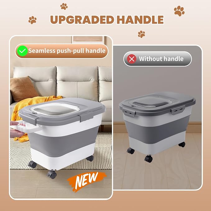 15-23 Lbs Airtight Dog Food Storage Container, Collapsible Dog Food Container - Image 4