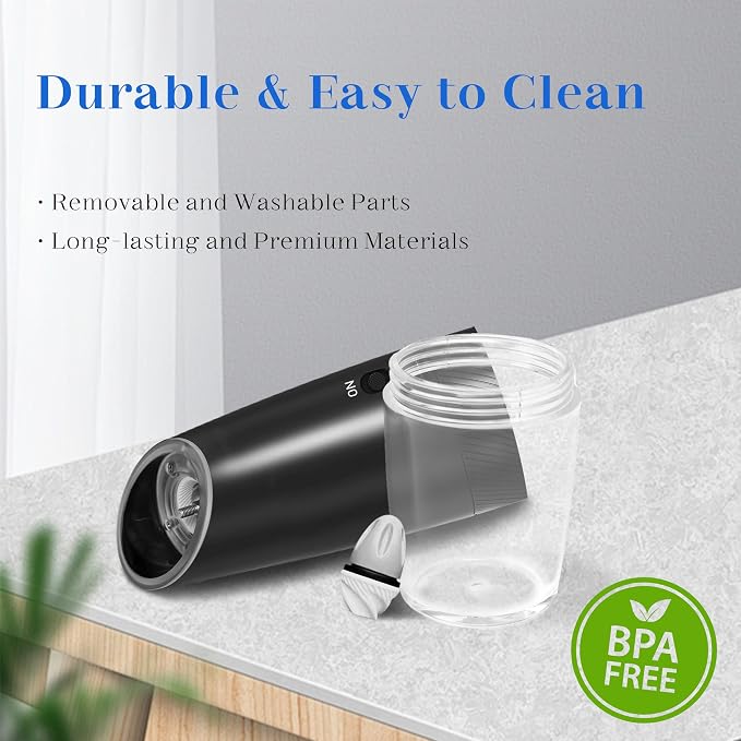 UNNEES Rechargeable Electric Salt and Pepper Grinder Set, Gravity Activated - Image 6