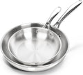 MICHELANGELO Stainless Steel Frying Pan Set, Stainless Steel Skillet by Michelangelo