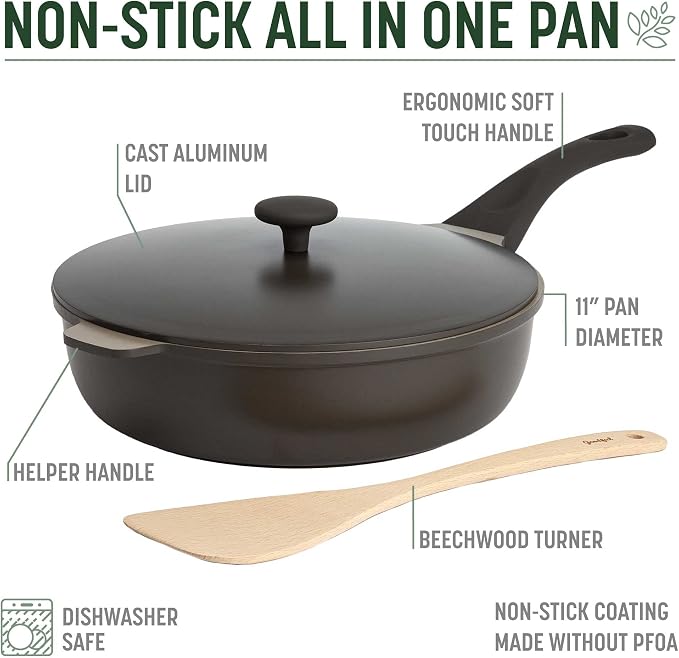 Goodful All-in-One Pan, High-Performance Cast Construction, Dishwasher Safe - Image 4