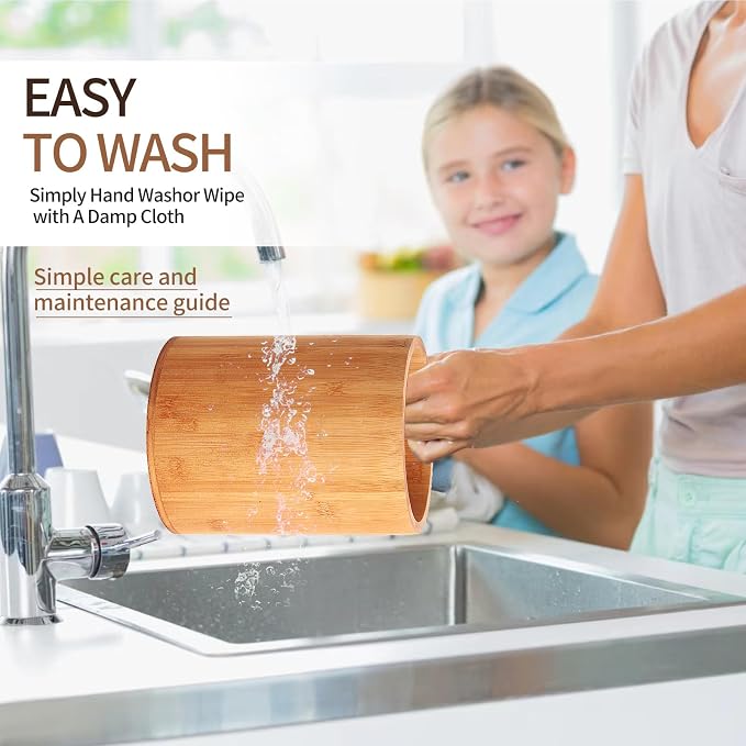 Bamboo Utensil Holder, Large Utensil Holders - Image 6